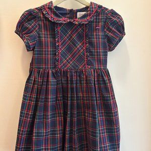 Rachel Riley Girls Tartan Christmas Dress - Size 3